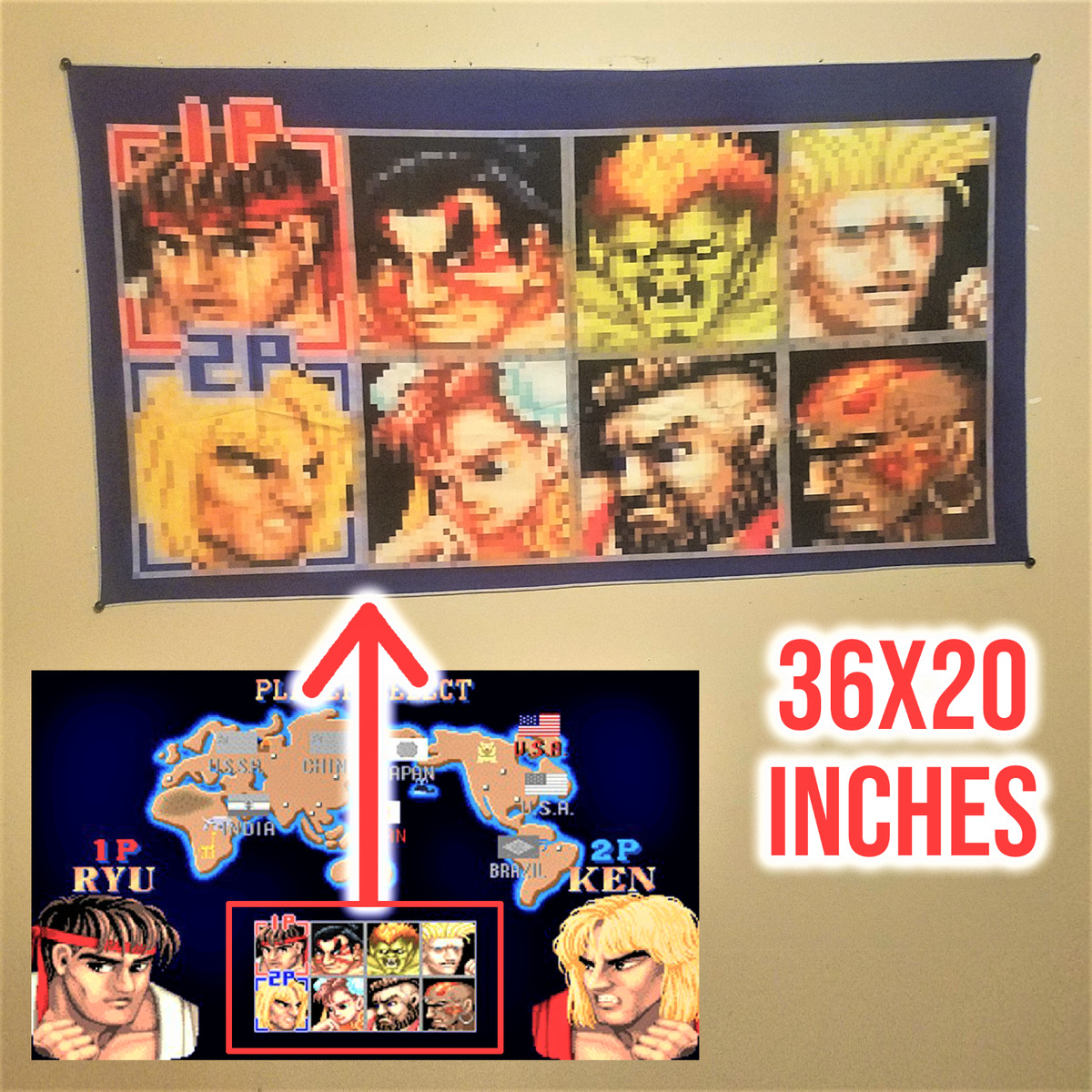 Street Fighter II Poster - Player Select, on Close Up