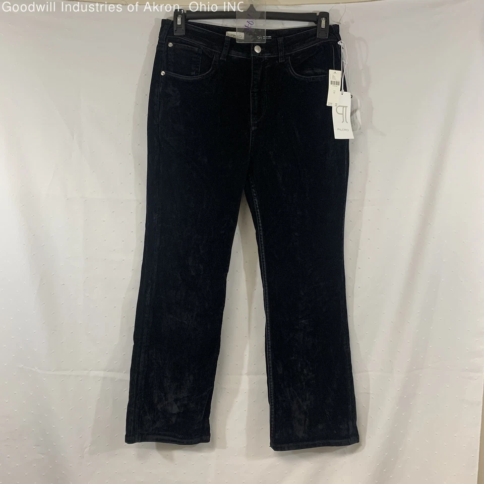 Pantalones de terciopelo para mujer Pilcro negros nuevos con etiquetas, talla 31