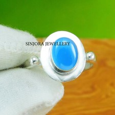 Chalcedony Gemstone 925 sterling silver handmade Gift Ring US size 5 to 13