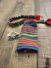Vintage 1963 Barbie Fashion Pak Multicolor Stripe Knit Skirt, Scarf & Sunglasses