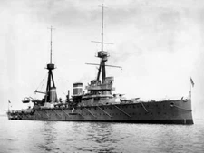 The Royal Navy Hms Invincible Class Battlecruiser Old Photo