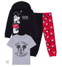 DISNEY Junior Little Boys Mickey Mouse Colorblock Fleece 3 Piece Jogger Set 60