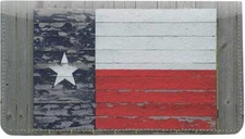 Texas Flags Designer Checkbook Cover, Credit Card Slots & Pen Loop