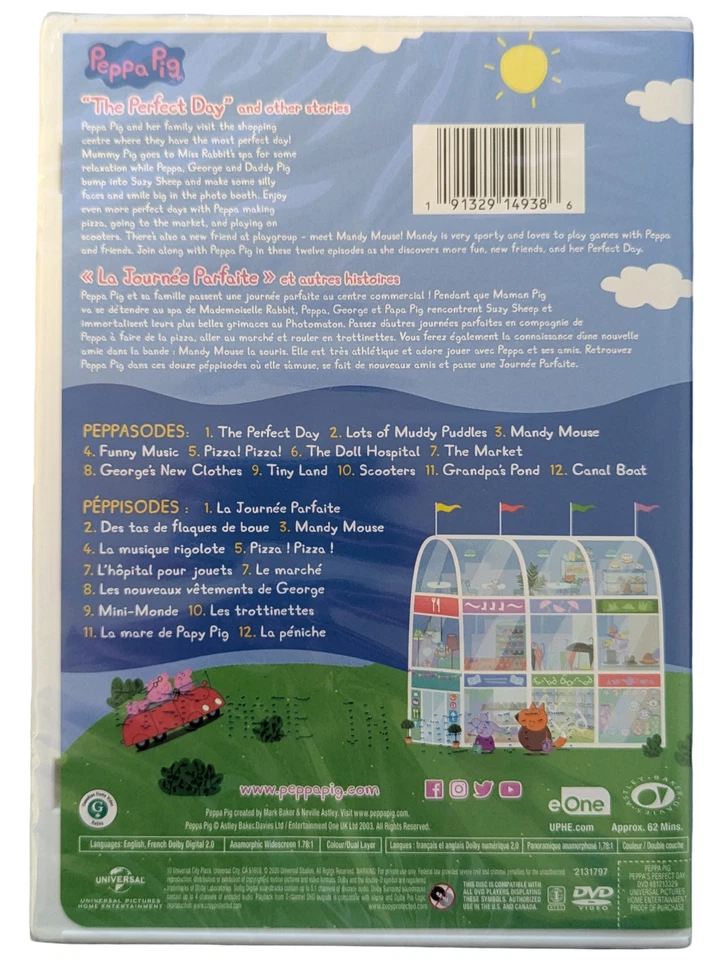Peppa Pig: Peppa's Perfect Day (DVD, 2020, Bilingual) - Image 2 of 2