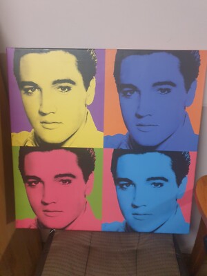 Leinwandbild Elvis Presley Pop Art Bild Kunst Wandbild inspiriert v Andy Warhol