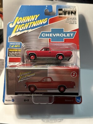 johnny lightning Chevrolet El Comino 1/4472 With Pro Collector Storage Tin!