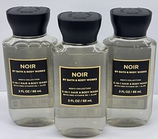   3 MEN'S NOIR  3in1 TRAVEL HAIR, FACE  BODY WASH Bath  Body Works  