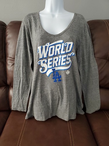 Women's Los Angeles Dodgers 2017 World Series Long Sleeve T- Shirt - 第 1/1 張圖片