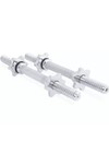 NEW 2 CAP 14" Standard 1" Dumbbell Handle Weight Adjustable Solid Chrome Barbell
