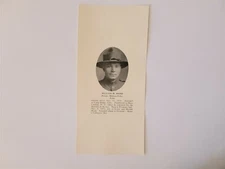 William R. Ward Boswell Indiana High School Camp Meigs 1919 WW1 Hero Panel