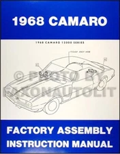 1968 Camaro and RS SS Z28 Assembly Manual 68 Chevrolet Chevy Factory Parts