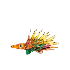Hand Blown Glass Porcupine Small Figurine Art Decor Best Gift