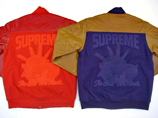 Veste universitaire Supreme In God We Trust violet L