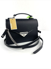 New Michael Kors Grace Top Handle Crossbody Bag Black Leather Small $278 B2C
