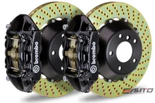 Brembo Front GT Brake 4pot Black 345x28 Drill Disc Rotor Veloster Turbo 13-14