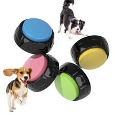 4 Pack Voice Recording Button Dog Trainnig Buttons, 30 Second Record Playback