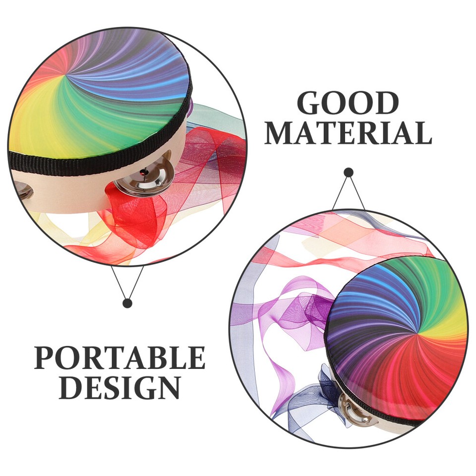 Hand Held Tambourine Jingle Bell Drum Baby Tambourines for Adults eBay