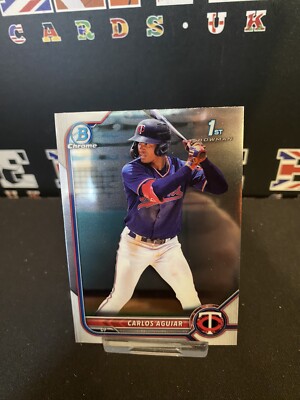 2022 Bowman Chrome Prospects Carlos Aguiar 1st Bowman BCP 1 Minnesota TwinsB2-T7