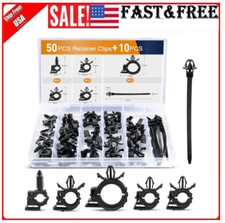 60 Pcs Car Wire Loom Routing Clips Assortment 6 Different Sizes Universal New