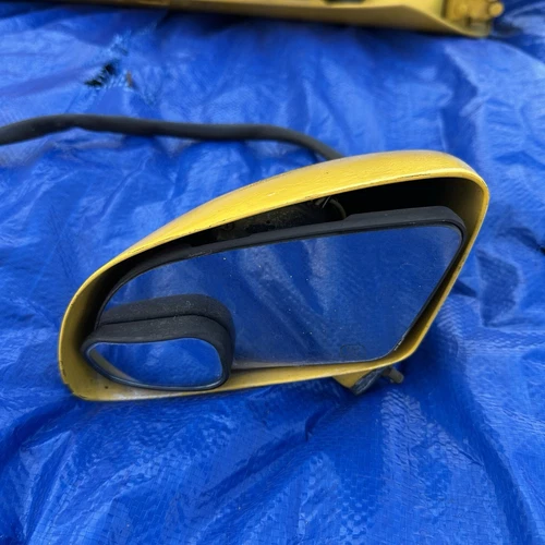 88-96 Corvette Yellow Painted Driver Side Left LH Power Door Mirror OE *Damage*