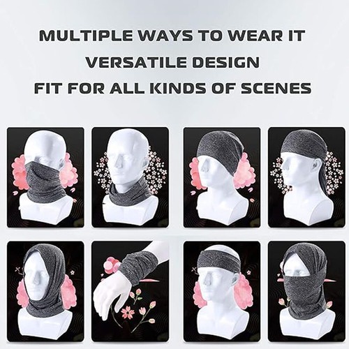 Polar Fleece Thermal Neck Warmer Gaiter Face Mask Snood Hat Scarf Winter Sports - Picture 4 of 25