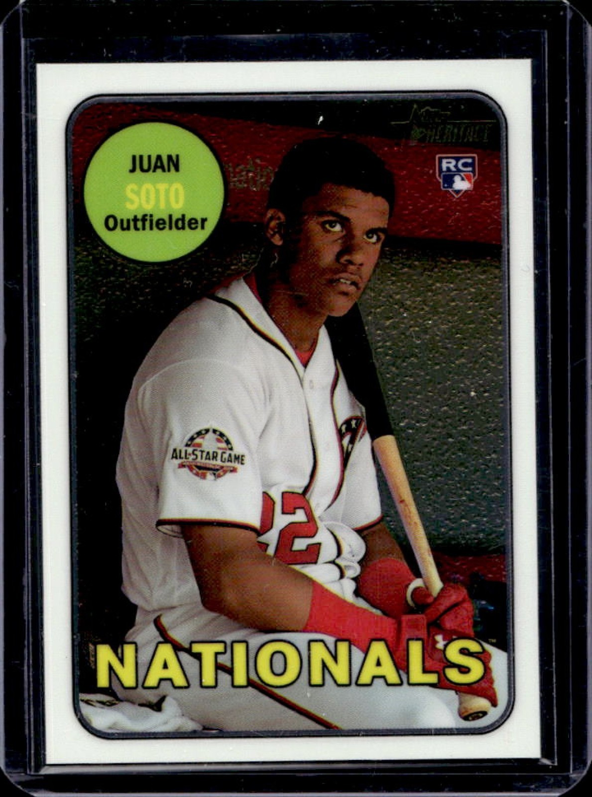 2018 Topps Heritage Juan Soto Chrome RC Rookie #/999 Nationals