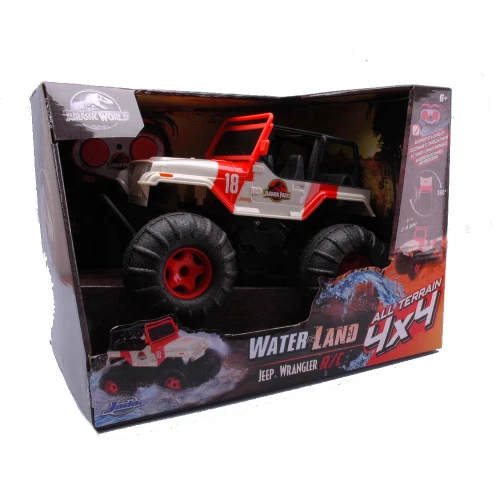 JURASSIC WORLD SEA AN LAND JEEP +RADIOCONTROL 1:16 Jada Toys Radiocomando Modell - Immagine 3 di 4