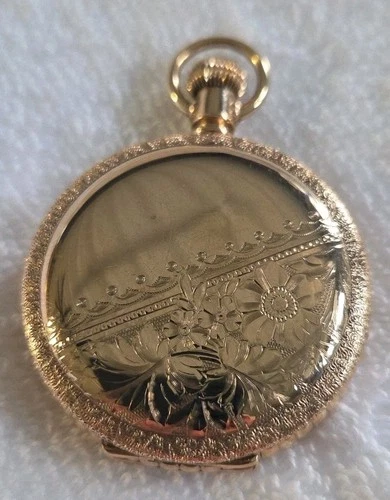 Elgin Hunting Pocket Watch 1896, 6s, 17j, Gold Filled, Nice, Runs Well #9042