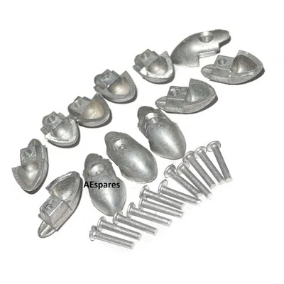 Kit d'embouts chromés pour canal de sol Vespa + rivets Vbb Sprint 150 Gs Gl - Photo 1/4