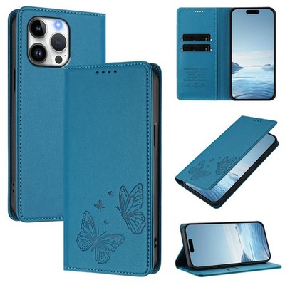 Magnetic Wallet Case For Various Phone Leather Butterfly Flip Stand Bag Cover