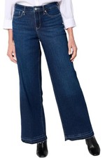 NYDJ Women's Teresa Wide-Leg Solid/Novetly Jeans Midnight