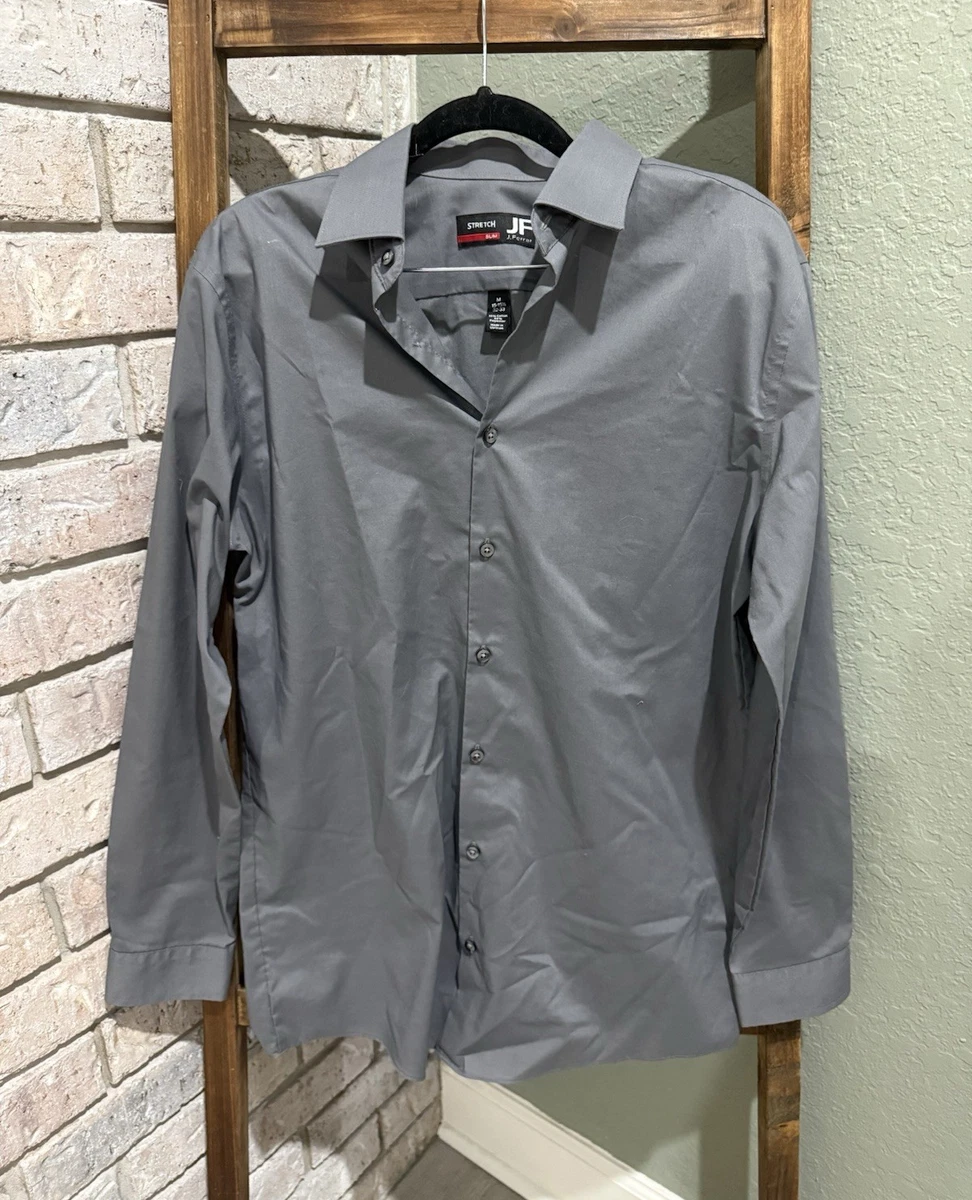 j ferrar slim fit dress shirt J. Ferrar Slim Fit Dress Shirt Sapphire Blue Size Medium
