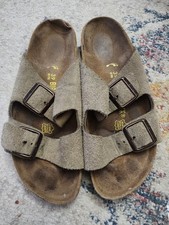 Birkenstock Arizona Suede Leather Sandals Taupe Mink Size 39 US Women 8  8.5   