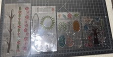 Flower-Themed Clear Stamps For Scrapbooking  Card Making 4 Sets Diamond Press 