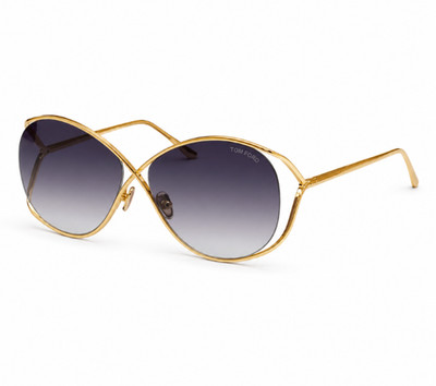 Tom Ford Nicoletta Sunglasses TF1067 Gold/Purple 63-14-130mm With Case New