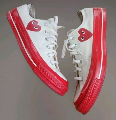 Come Des Garcons Play x Converse Chuck Taylor Red Sole Sneaker Womens 8