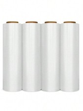 18" X 1500' 80 Gauge 4 Rolls Pallet Wrap Stretch Film Hand Shrink Wrap 1500FT