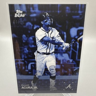 2025 Topps Black & White Ronald Acuña Jr. /50 Blue Parallel #21 - Braves 🔥