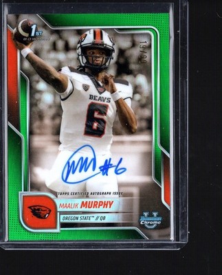 2025 Bowman University Chrome #BCA-MAM Maalik Murphy Auto Green Refractor /99
