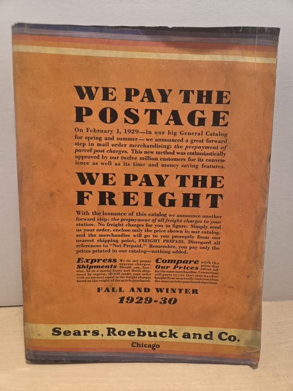 1929-1930 Fall Winter Sears, Roebuck and Co Catalog 1206 pgs. Large