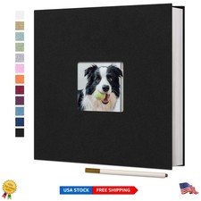 Elegant Linen Photo Album with Self-Adhesive Pages - 60 Blank Pages for Memories