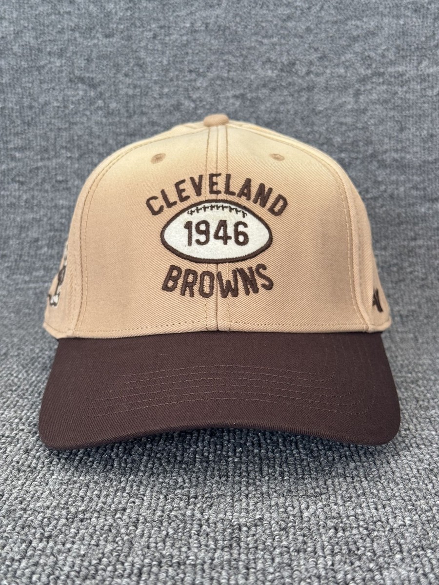 '47 Brand Cleveland Browns Retro Baseball Cap Strapback Tan Brown One Size NFL