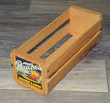 Original Vintage Peaches Records Tapes Cassette or 8-Track Wood Storage Crate