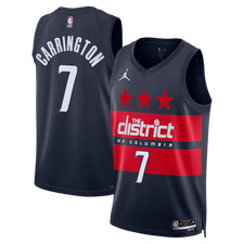 Washington Wizards Bub Carrington #7 Jordan Navy NBA Swingman Jersey Statement