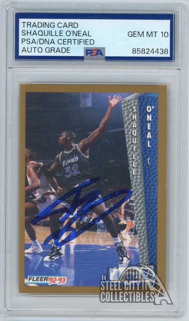 Shaquille O'Neal 1992-93 Fleer Rookie Autograph Card #401 PSA/DNA 10