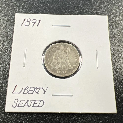 1891-P Liberty Seated Dime - Legend Obverse / Full Liberty! / Nice Coin! - NR!