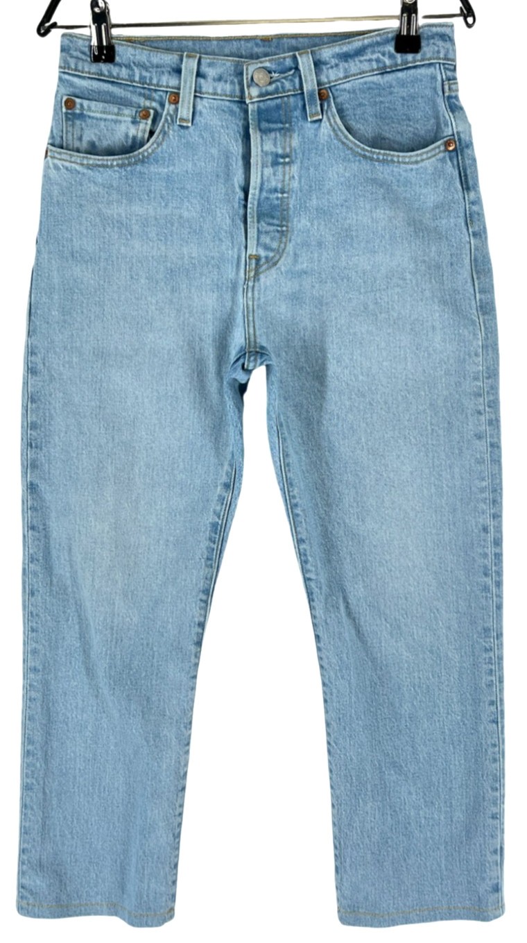 Levis Straus & Co Womens 501 Stretch Straight Jeans Size W27 L24