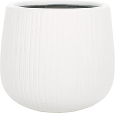 Francia Modern White Concrete Planter Pot by  Outdoor Collection