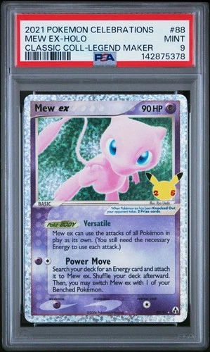 2021 POKEMON CELEBRATIONS CLASSIC COLLECTION #88 MEW EX-HOLO PSA 9