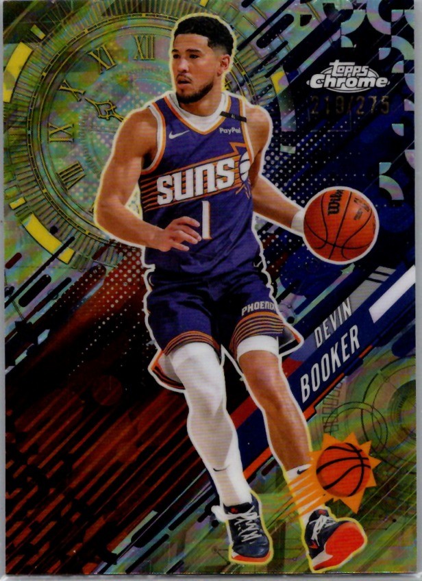 2025-26 Topps Chrome #GT-4 Devin Booker Go Time Yellow Refractor #/275